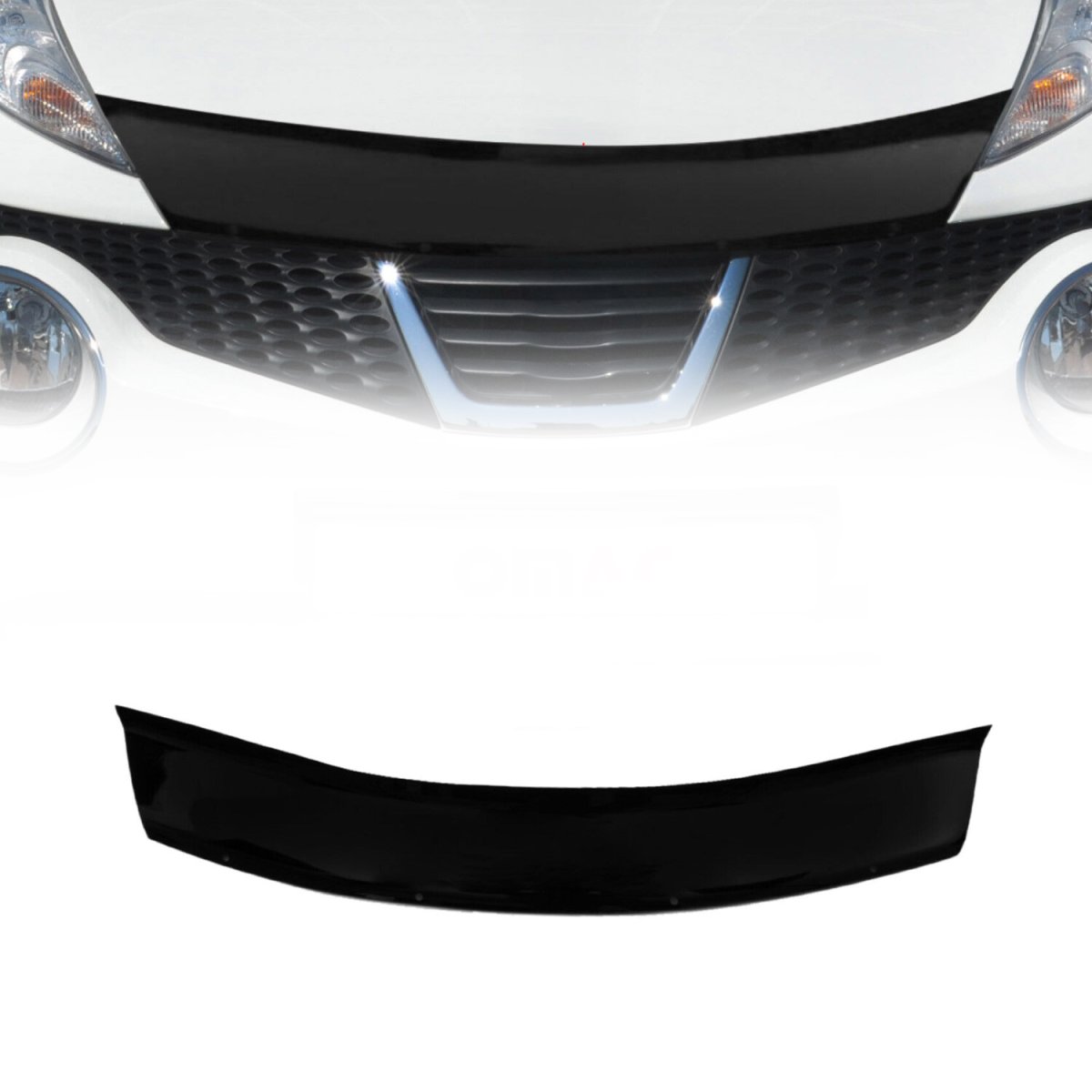 Nissan Juke Hood Deflector - Omac - Acrylic - Black - '11-'17 Nissan Juke Hood Deflector - Omac - Acrylic - Black - '11-'17